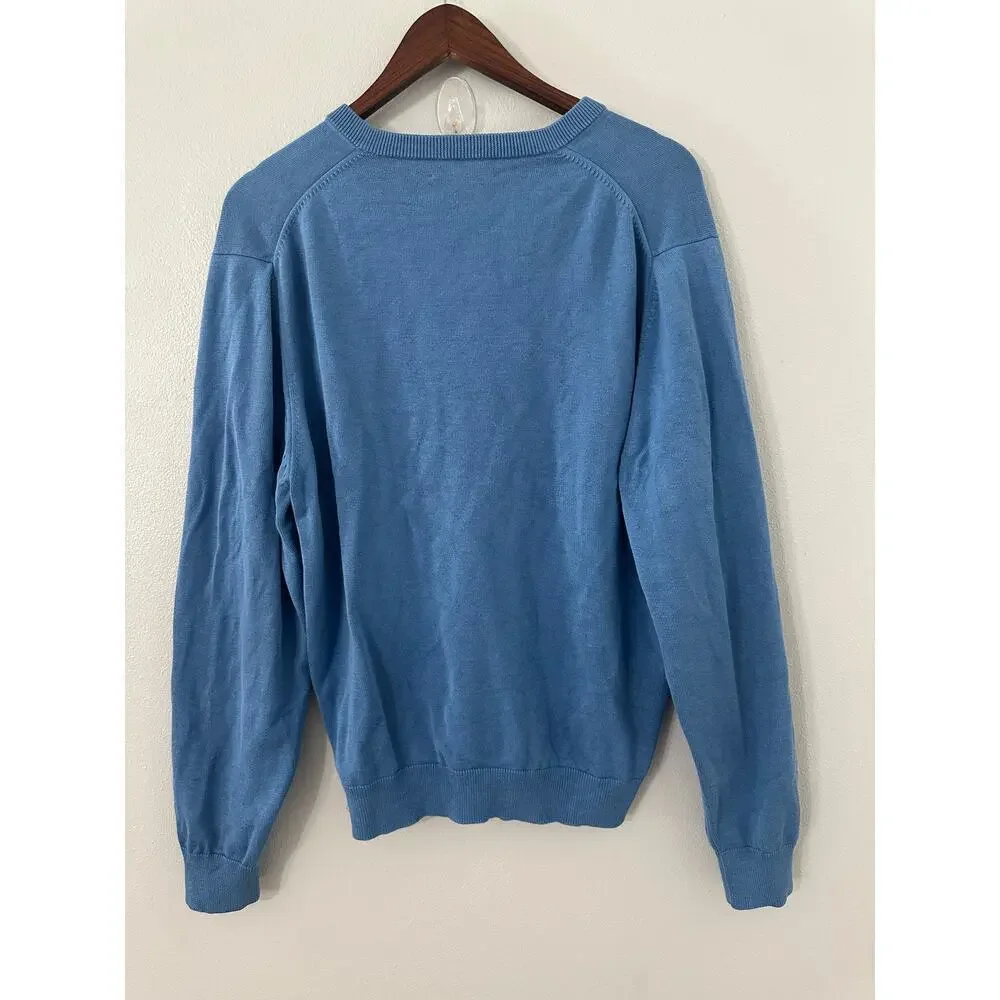 Brooks Brothers Silk V-Neck Sweater sz Large